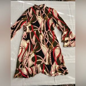 Zara Scarf Print Mini Dress